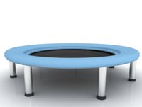 A mini trampoline or rebounder