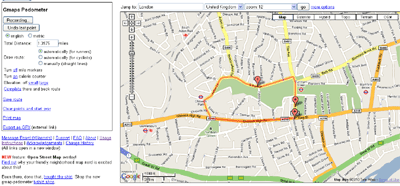 Gmaps Pedometer
